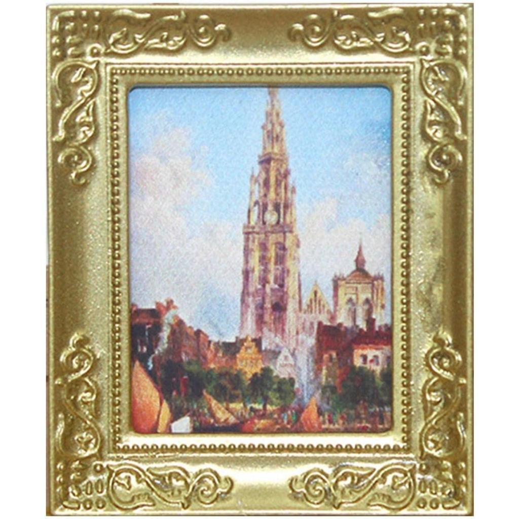 Миниатюрная картина 1/12, аксессуары для украшения кукольного домика, античная миниатюрная фоторамка, классическая ручная настенная картина, украшение стены, кукольный домик, художественная раскраска