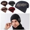 Зимние вязаные шапки-бини Утолщенная шапка-бини Модная шапка-бини Унисекс