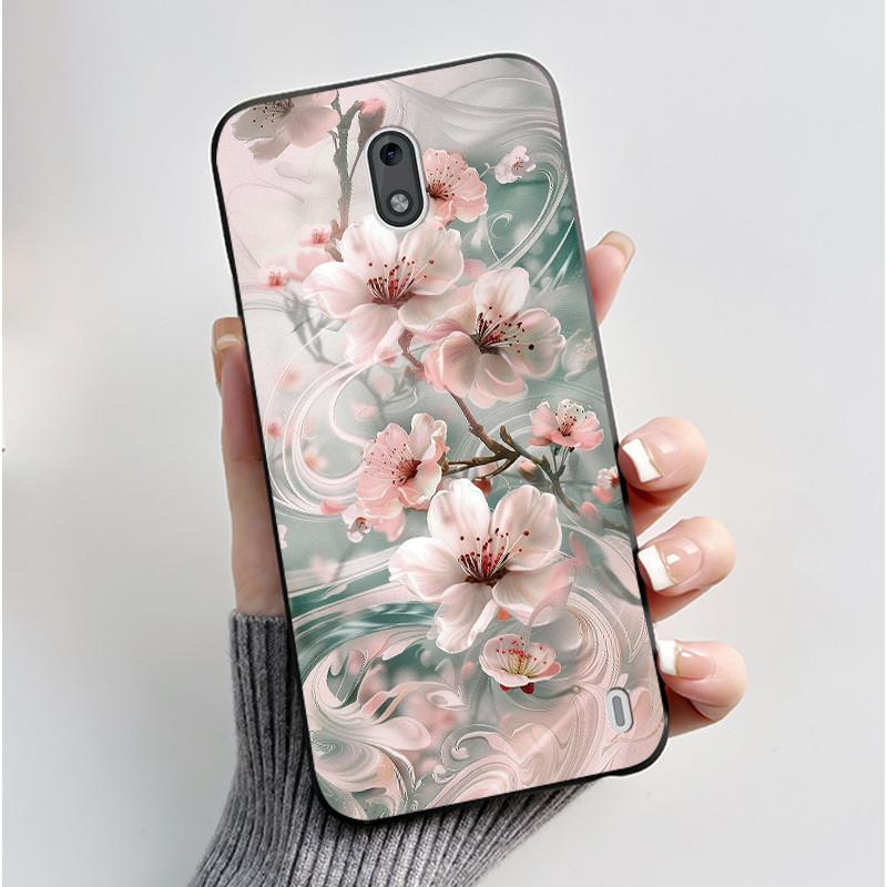 Милый Чехол Для Nokia 2 / Nokia 2.2 / Nokia 2.1 Capa Печатный Корпус Защитная Крышка Мягкий Силикон Мультяшный Черный Корпус Fundas