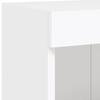 6 Piece TV Wall Unit with LED Lighting White Engineered Wood