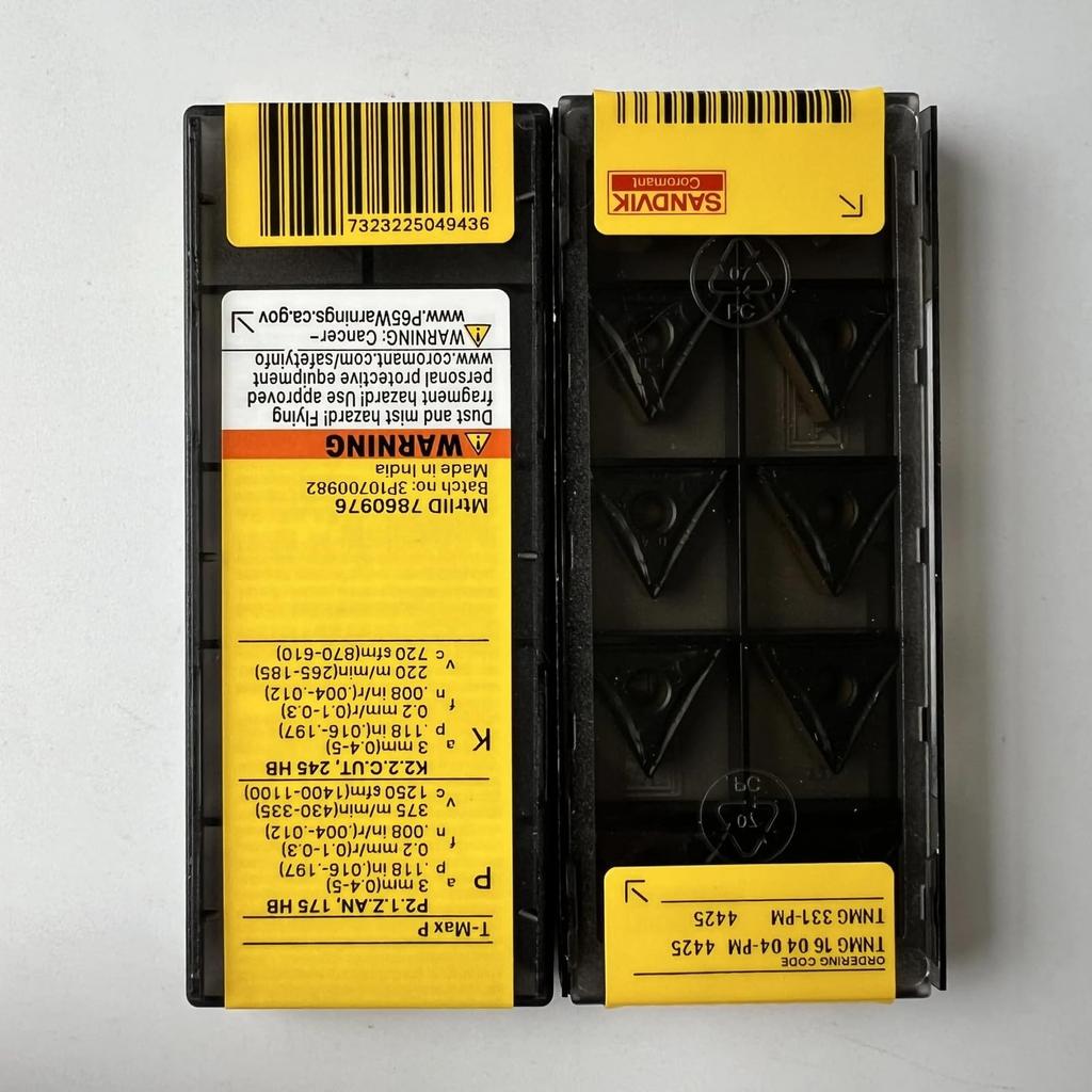 Original Sandvik / TNMG160404-PM 4425 / CNC Lathe Carbide Blade 10 Pcs