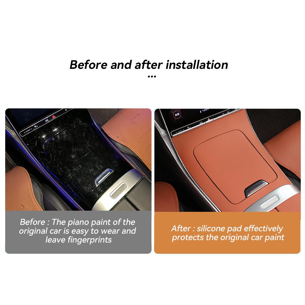Силиконовая накладка на центральную панель управления салона автомобиля, защитная наклейка для модернизации, декоративная пленка для Benz C W206C260LC200LC300L