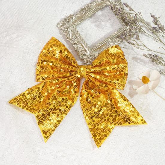 Заколка для волос двухслойная однотонная с пайетками противоскользящая ретро-украшение для волос в стиле принцессы