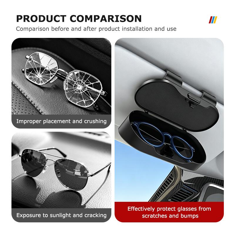 Car Sun Visor Glasses Case Organizer Sunglasses Box Visor Sunshade For BMW Performance M E87 E30 E46 E28 F35 G20 E93 F20 X3 X DR3