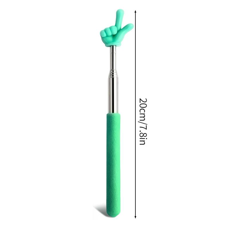 Stainless Finger Pointer Retractable Blackboard Pointer for Teacher Teaching Tool Handheld Reading Stick Stainless Pointer Stick