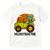 VelociTractor Funny Dinosaur Tractor Graphic Tshirt Unisexs Women Clothing Fashion Cotton Casual Oversized Short Sleeve T Shirts