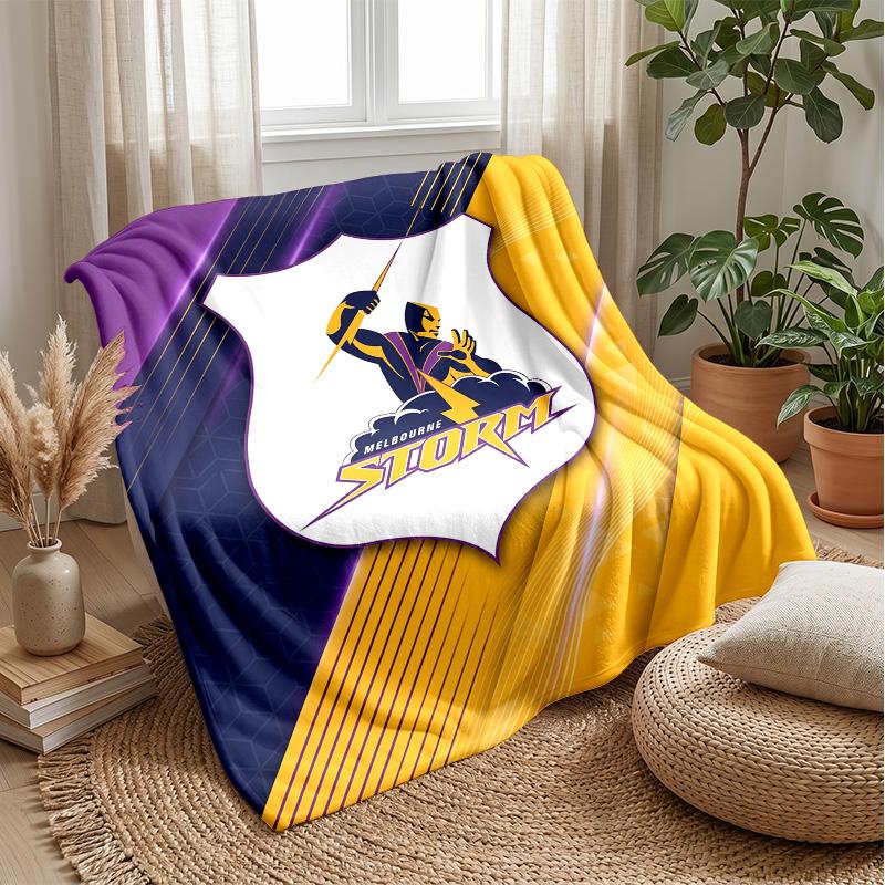 Фланелевое флисовое одеяло Melbourne Storm Уютное теплое плед для дивана кровати путешествий Всесезонное использование