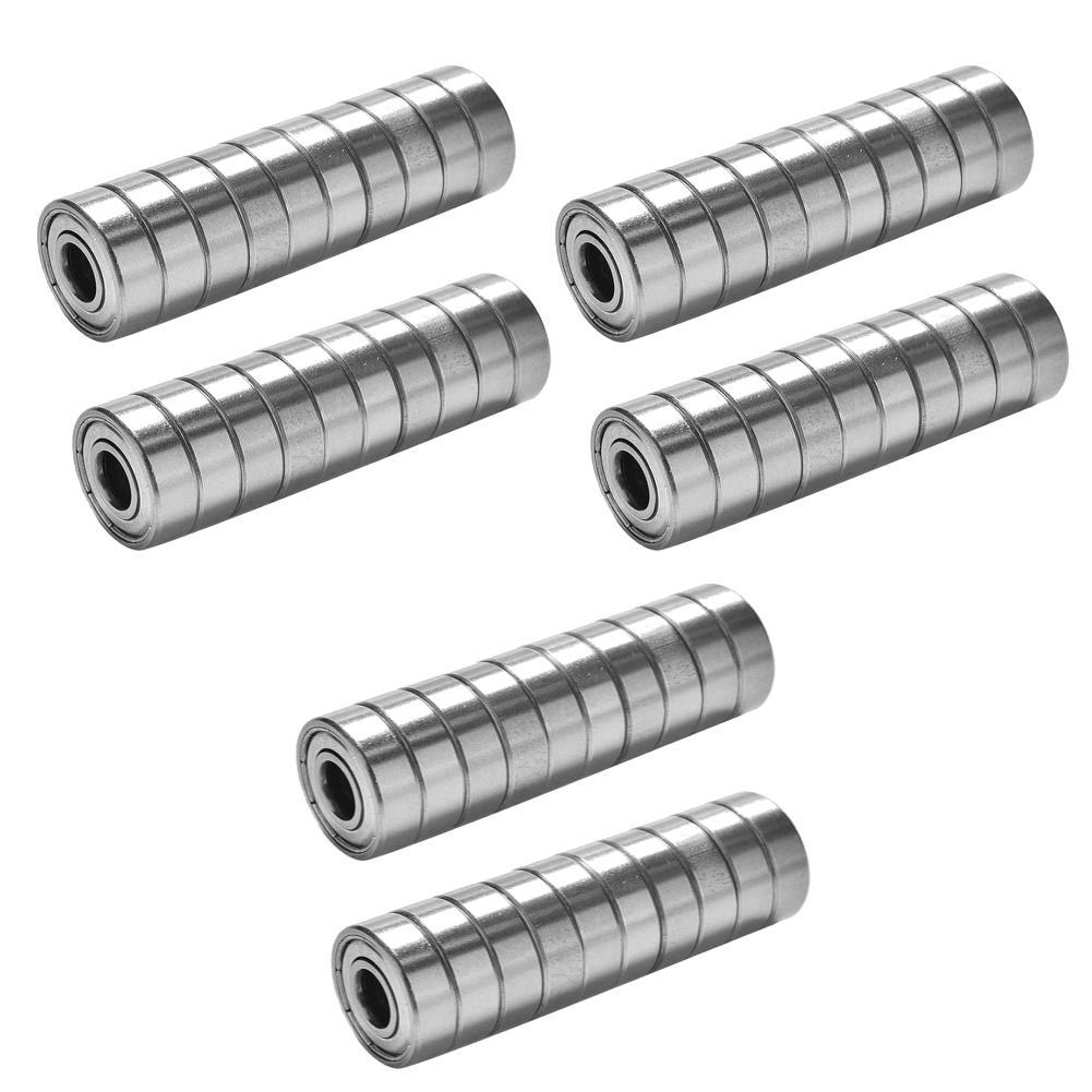 60-100PCS 608ZZ Ball Bearings Carbon Steel Single Row ABEC-7 Deep Groove Miniature Bearings Replacement Skateboard Scooter Parts