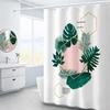 Фиолетовая Гортензия Цветок Белая Шторка для Душа Пейзаж 3D Зеленое Растение Водонепроницаемый Полиэстер Занавески для Ванной Ширма Декор