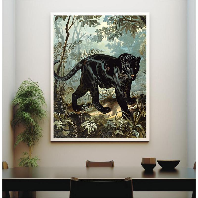 Лесная дикая природа Ягуар Лебедь Лошадь Ленивец Крокодил Ретро Животное Абстракция Постер Холст Картины Настенное искусство Картины Домашний декор