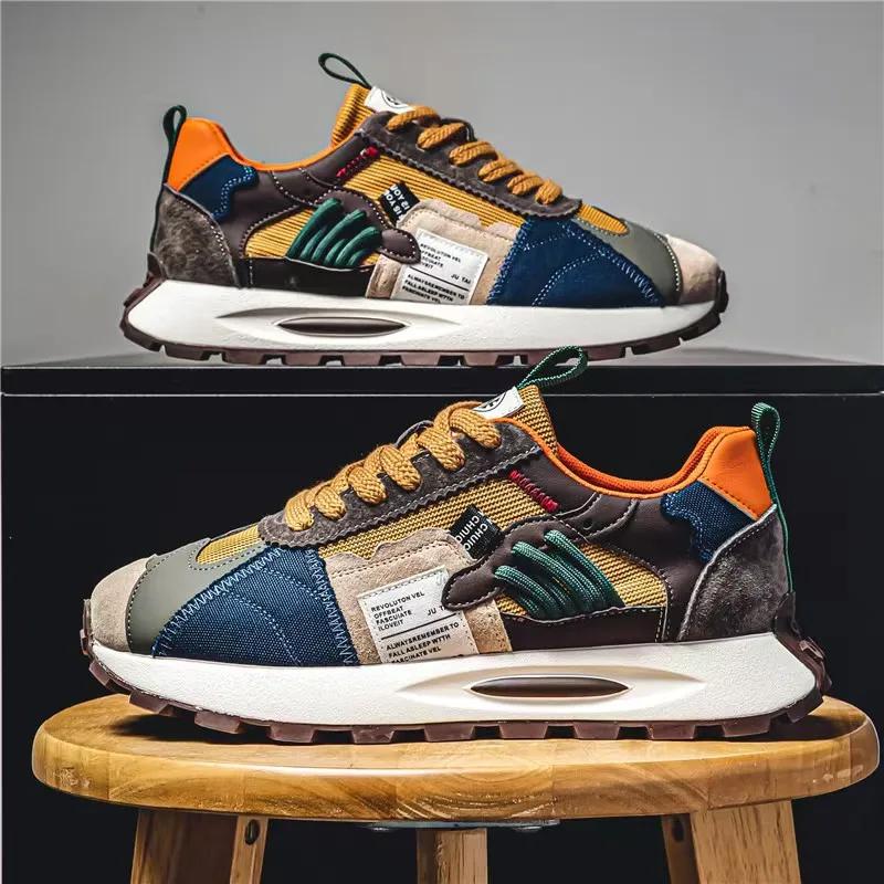 Брендовая дизайнерская мужская повседневная обувь, модные кроссовки на платформе, дышащие теннисные туфли для мужчин, спортивная обувь для бега