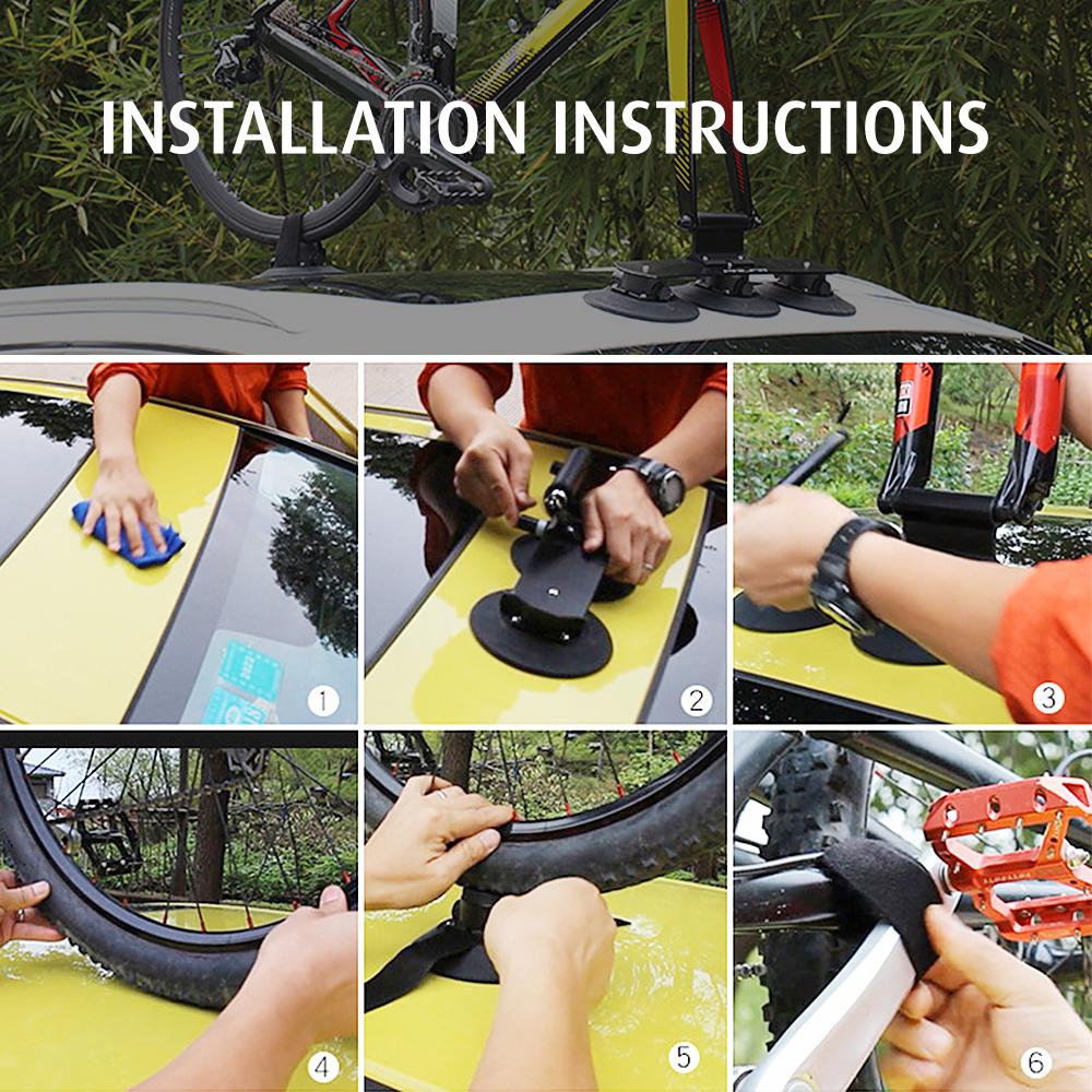 Багажник на крышу с присоской для велосипеда для автомобиля, присоска на крышу автомобиля, быстросъемная стойка для перевозки велосипеда из алюминиевого сплава для 1