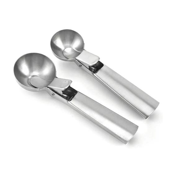 Ice Cream Scoop Stainless Steel Easy To Clean Perfect Circle Design Food Grade Dishwasher Safe Ice Cream Scoop
