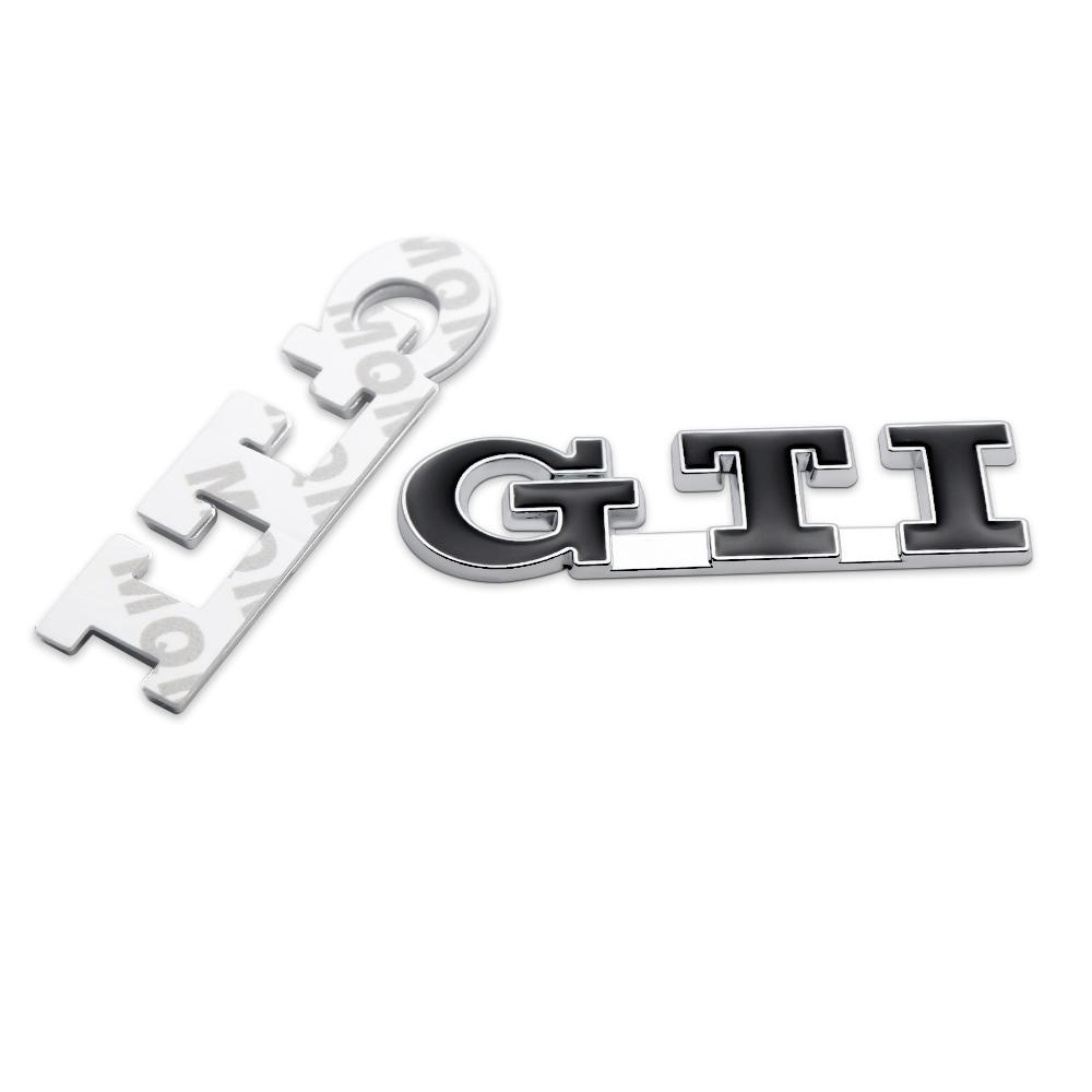 AABIS1 3D Metal GTI Emblem Car Styling Body Decoration Sticker Auto Refit Accessories For Volkswagen VW Passat Beetle Golf Polo Touareg