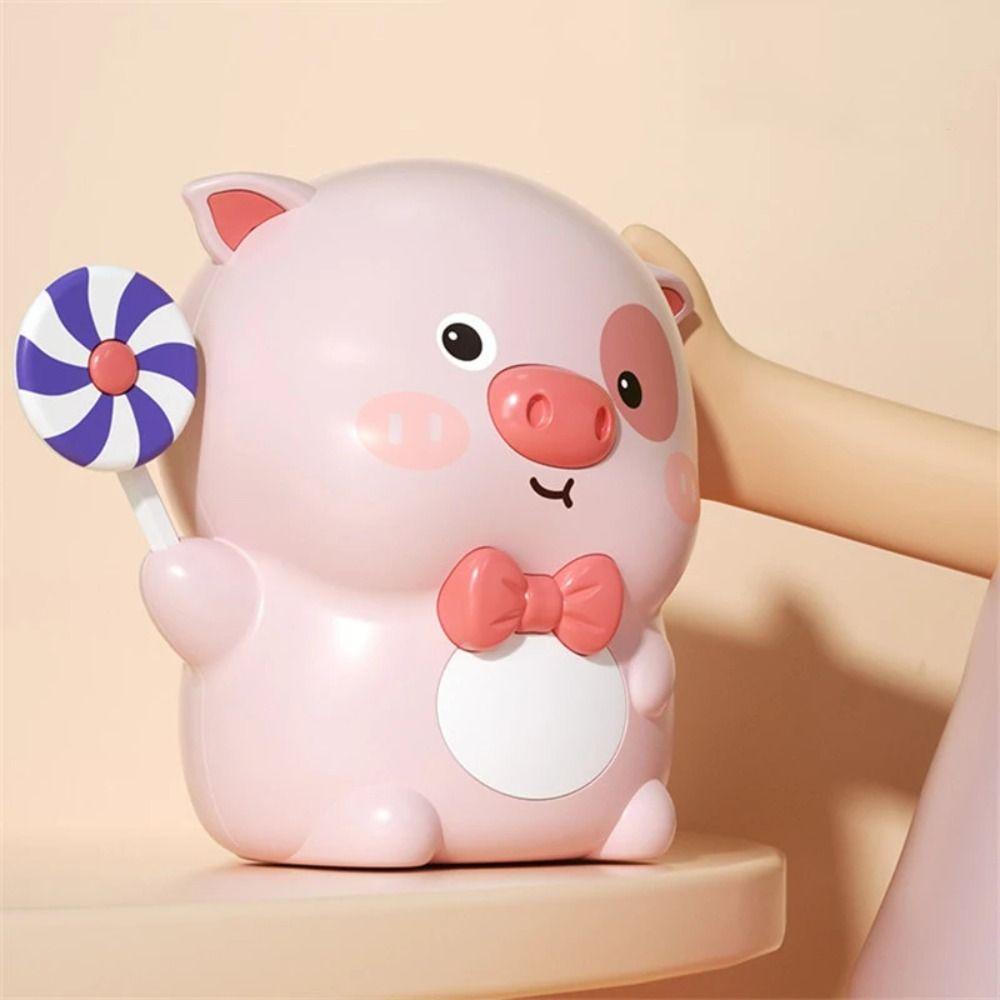 With Key Switch Cartoon Piggy Bank Pig Shaped Pig Shaped Safe Box Adults/Girls/Boy