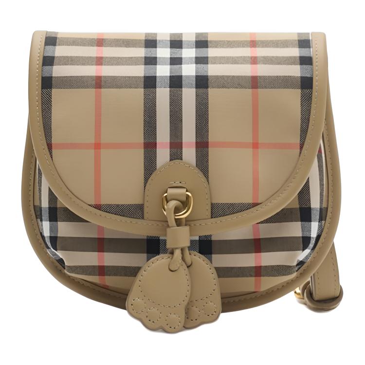 Burberry Adjustable Shoulder Strap Magnetic Closure Cotton Crossbody Bag Unisex bags Beige 81174161
