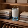 Portable Dehumidifier Transparent Reservoir Cylindrical Dehumidifier Moisture Remover Compact Upright Air Care Device Matte