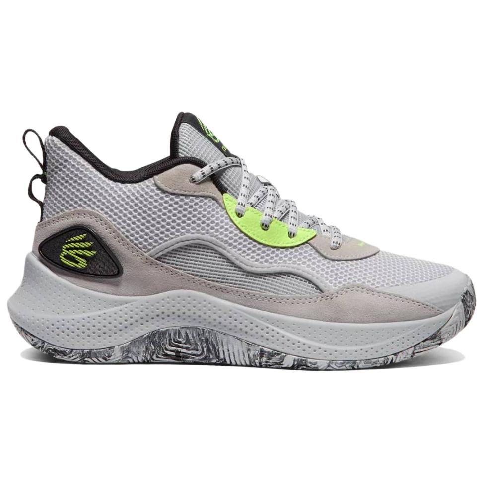 Under Armour Кроссовки унисекс Curry 3Zer0 24 Halo Grey Black High-Vis-Yellow 3028191-100