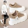 Fashion Women Platform Shoes Spring/Autumn Outdoor Comfortable Lace Up Heightened Thick Sole Sneakers Versatile Student Skateboard Shoes