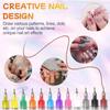 12-цветные смываемые маркеры для нейл-арта – быстросохнущие прецизионные ручки для легкого DIY-дизайна ногтей, подходят для начинающих