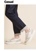 Caesar Leather Hollowed Out Breathable Thick Soled Board Shoes for Men