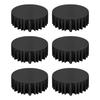 Black Round Tablecloths 6 Pack, 120 Inches in Diameter, Stain- & Wrinkle- Resistant, Machine Washable Table Clothes, Polyester Fabric Table Covers for