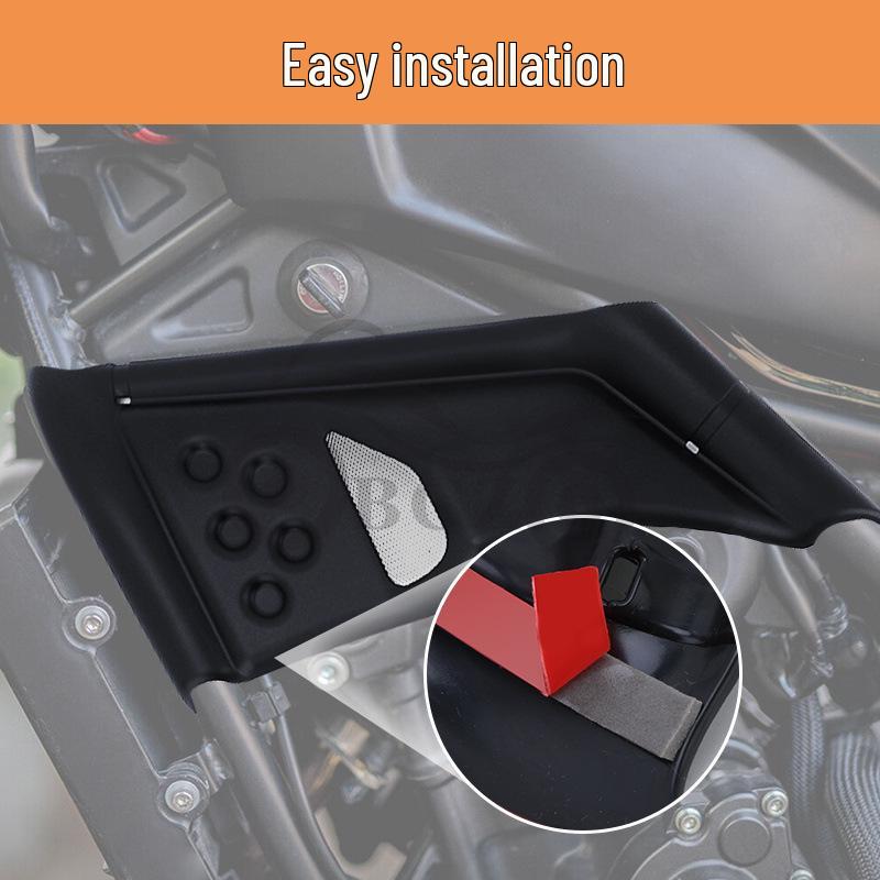 T Rebel CMX300/500 Matte Black Engine Side Panel with Mesh Protection Plate