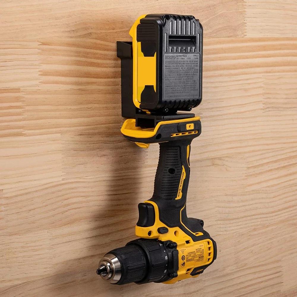 1/2 шт. Для Dewalt/Milwaukee 18 В 20 В Кронштейн для хранения дрели и аккумулятора с винтами Настенный держатель для хранения инструментов