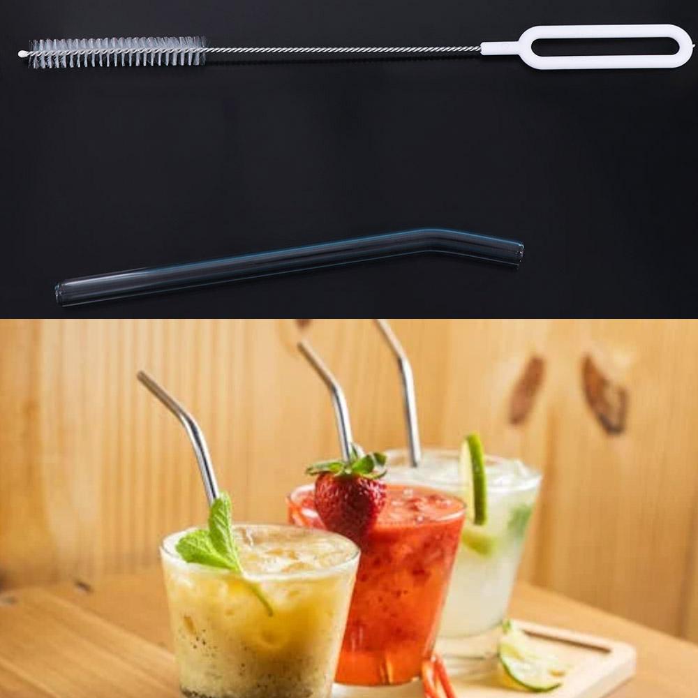 Nylon Hair Straw Brush Long Handle Pacifier Clean Brush For Washing Glass Metal