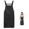 XuJJJJunB H-Shaped Apron, Neck Strap, Simple, Unisex, Black, Adult, Cafe Apron, Stain Resistant, Wrinkle Resistant