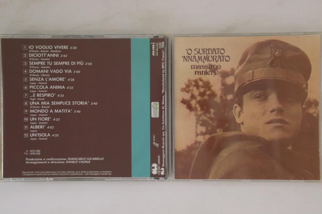 CD MASSIMO RANIERI - O Surdato 'nnamurato CDLSM100049 CGD 1987 Italy Pop Used
