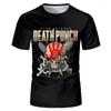 5FDP Five Finger Death Punch Футболка с черепом 3D-принт Повседневная футболка с коротким рукавом и матросским воротником Большой размер Для мужчин Женщин Топы