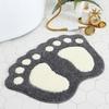 Bathroom Floor Mat Quick Drying Anti-Slip Machine Washable Bath Rug Funny Foot Design Bedroom Entryway Door Mat