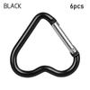 Hanging Outdoor Camping Tool Aluminum Carabiner Heart-shaped Buckles Keyring Hook Keychain Clip