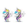 New 925 Sterling Silver Stud Earrings Cat Elephant Star Circular Stud Earring Gift Jewelry