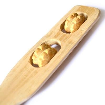 Скребок для спины и массажные ролики из бамбукового массажера
