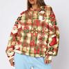 Women's Trendy Christmas Print Crewneck Sweatshirt Lightweight Casual Pullover for Holiday and Everyday Wear