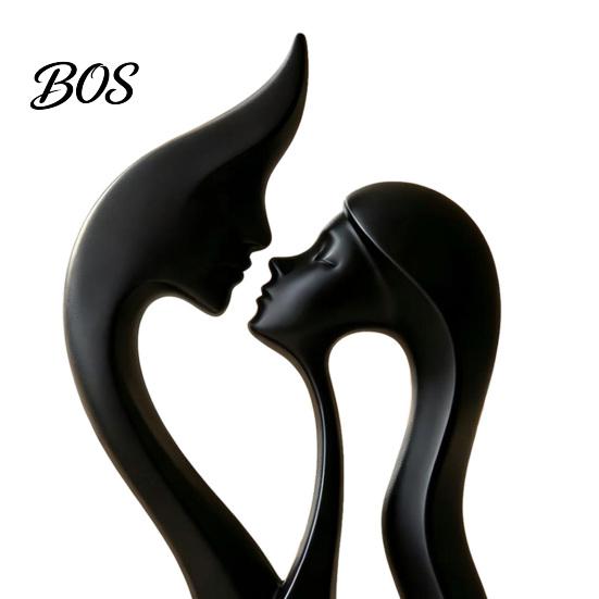 Sweet Love Symbol Gifts for Wedding Abstract Couple Figurine, Modern Minimalist Lover Statue Home Decor, Romantic Sculpture Artistic Statues Interior