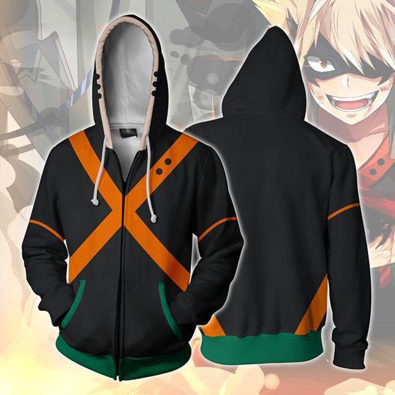 Уютный Свитер-Пальто Худи Куртка My Hero Academia Изуку Мидория Бакуго Кацуки