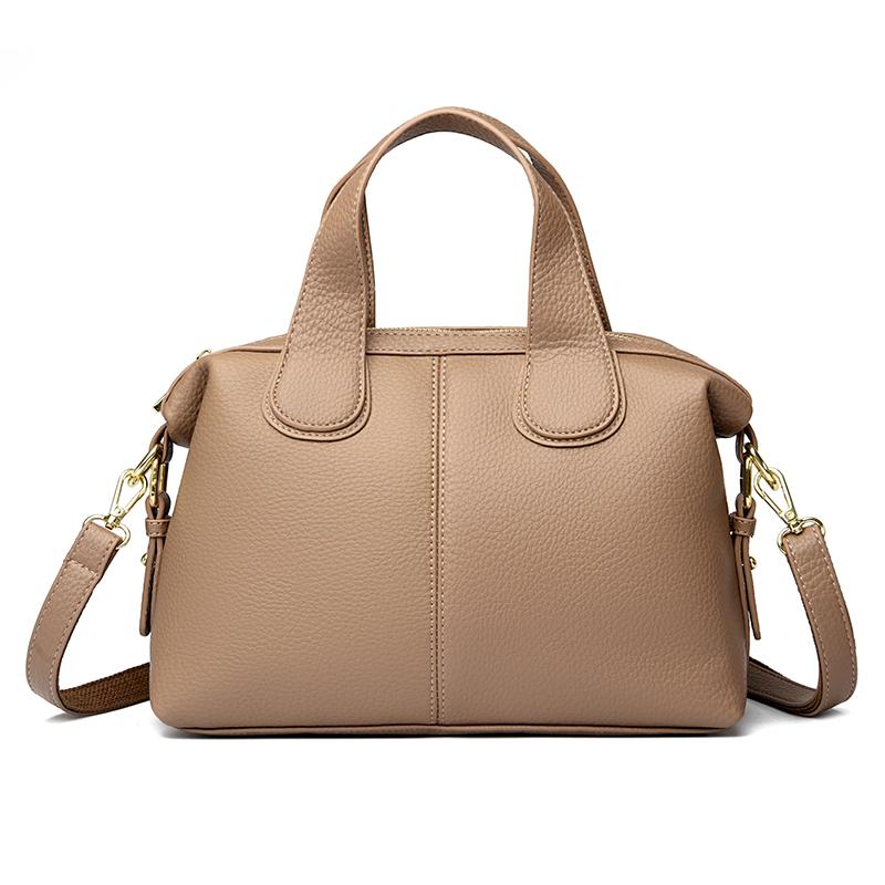 Женская сумка с большой вместимостью и темпераментом из мягкой кожи, нишевый дизайн, сумка через плечо, женская сумка-бостон для通勤