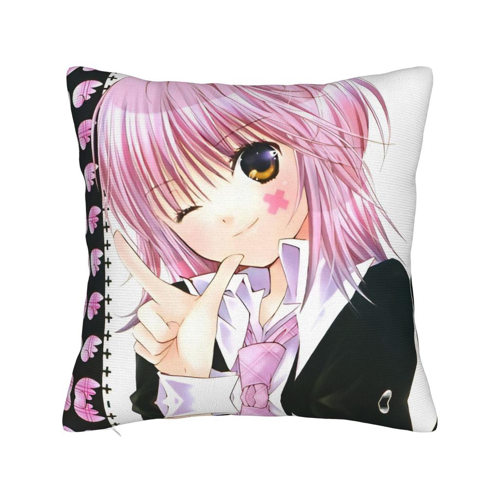 Anime Shugo Chara Square Pillowcases Polyester Room Yaya Tsukiyomi Ikuto Cushion Cover Funny Decorative Throw Pillow Case