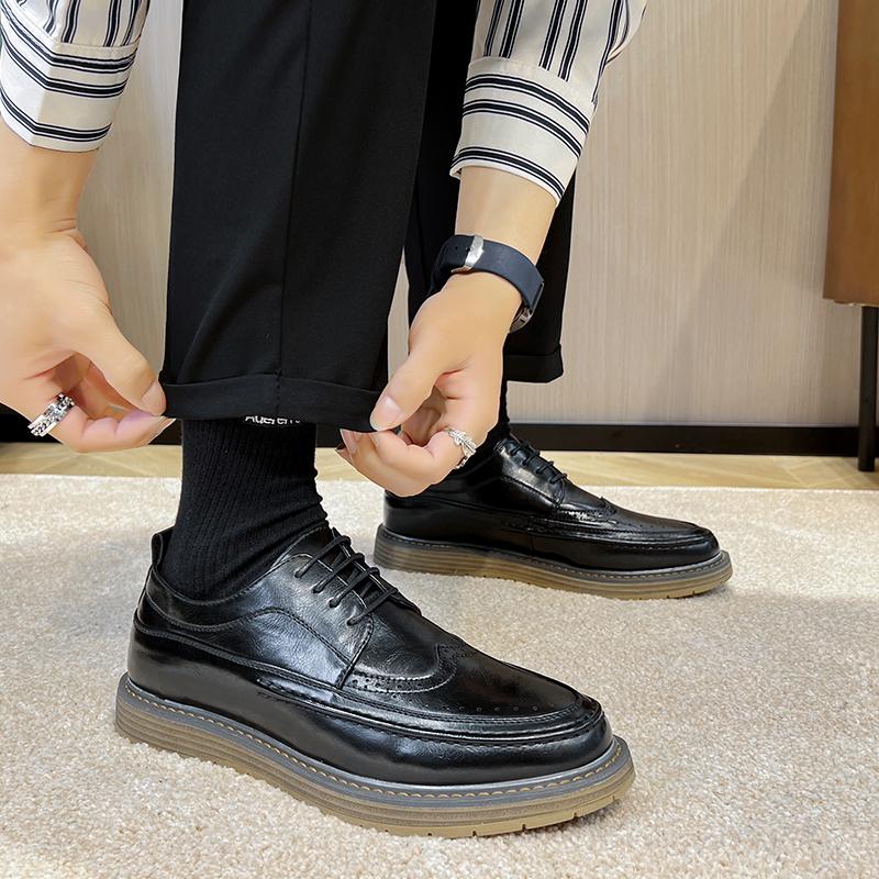 Модные Новые Броги 2025 Мужские Нескользящие Туфли на Плоской Подошве Повседневная Обувь Ботильоны Модные Лоферы Обувь на Шнуровке Мужские Ботинки Мужские Кроссовки Универсальные