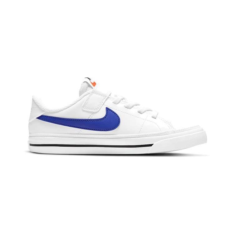 Nike Court Legacy Abrasion Resistant Low top Kids' Skateboarding Shoes White Blue Children Aged 3 7 Years Old DA5381-101
