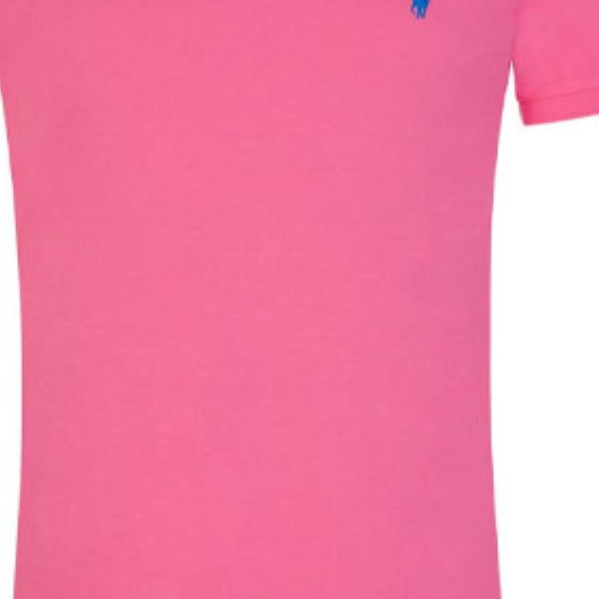 Polo Ralph Lauren Повседневная однотонная рубашка поло с коротким рукавом и вышитым логотипом для мужчин, розовая 710536856-245