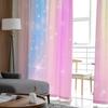 Прозрачные шторы для спальни, звездный свет, радужные пятна, гостиная, кухня, оконные шторы, сад, терраса, балкон, прозрачные шторы для спальни