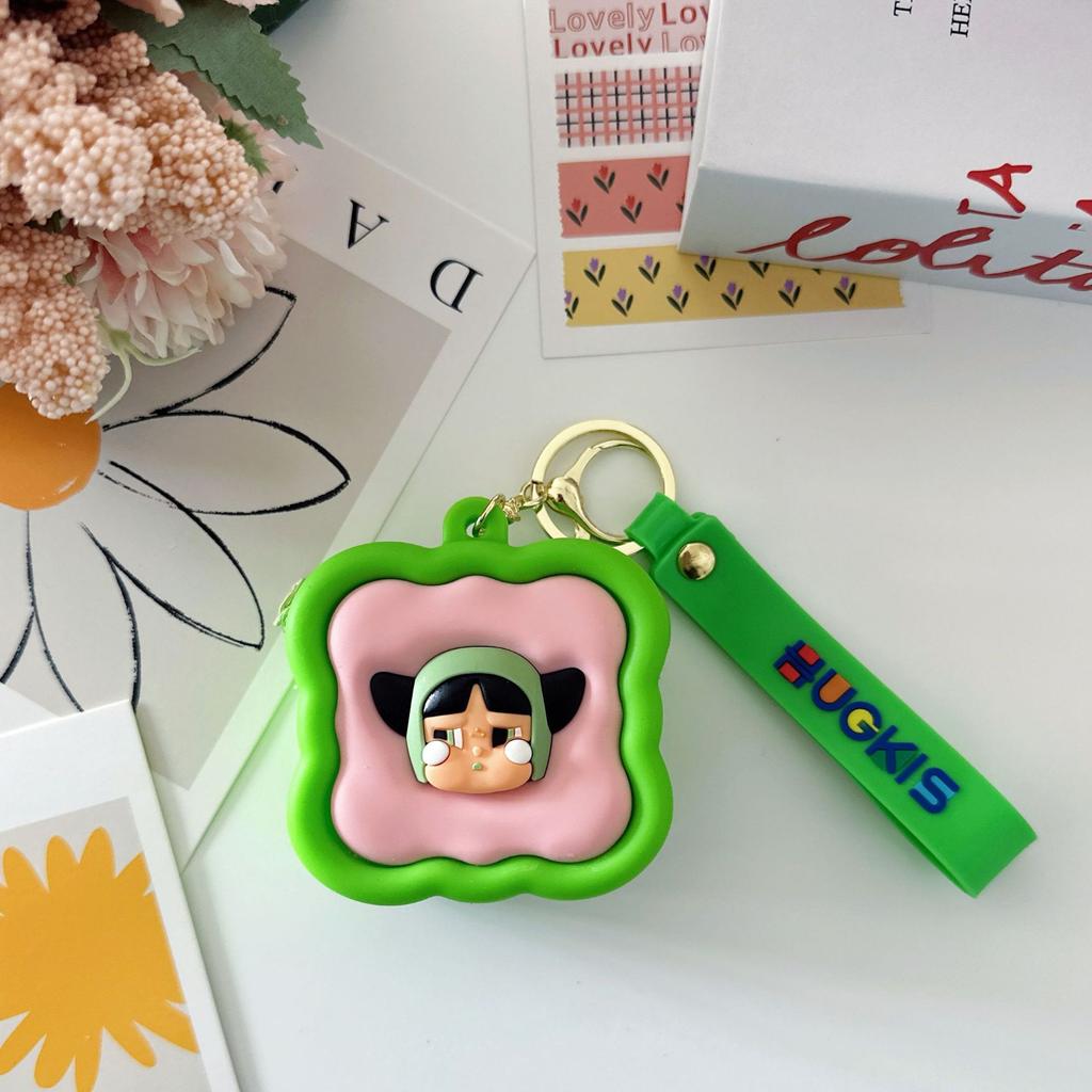 Креативный трехмерный мультяшный кошелек для монет, милый силиконовый маленький квадратный кошелек, мини-брелок, подвеска для студенческого рюкзака, сумка-подарок