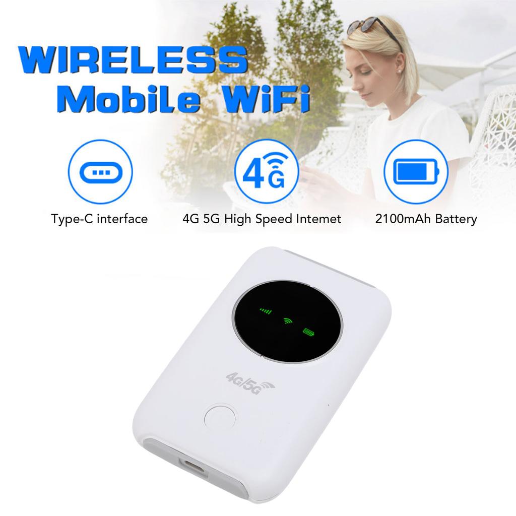 Portable WiFi Hotspot Device Easy Setup 300Mbps 10 Devices Support 4G LTE Mobile Hotspot with SIM Card Slot for Business Trips