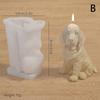 Милая 3D-свеча в виде животного, силиконовая форма для домашних животных, собака, сделай сам, ароматерапия, гипсовая свеча, смоляная форма для мыла, литьевая форма для домашнего декора