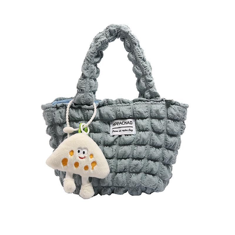 Складная сумка-облако, сумка-пузырь для выхода в свет, нишевый ленивый ветер, однотонная женская дутая сумка