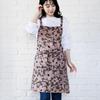 [Rep] Women's Scandinavian Apron with 2 Pockets Floral Pattern Stylish Abitual BR 554456-MAIL Present Mona (Brown) Length 73cm